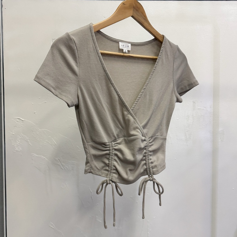 Lelis Collection Tie Front V Neck Top